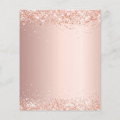 Trouwdiner menu roos gouden blush (Achterkant)