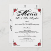 Trouwdiner Menu Shalicia (Voorkant / Achterkant)