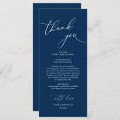 Trouwdiner Tafelkaart Bedankkaart Programmakaart (Voorkant / Achterkant)