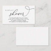 Trouwdisplay douche, modern romantisch informatiekaartje (Voorkant / Achterkant)