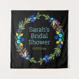 Trouwdouche gepersonaliseerd tapijt wandkleed