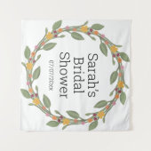 Trouwdouche gepersonaliseerd tapijt wandkleed (Voorkant (horizontaal))