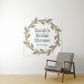 Trouwdouche gepersonaliseerd tapijt wandkleed (In situ)