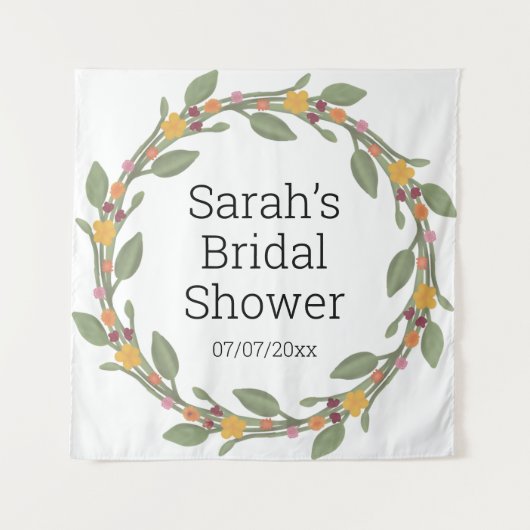 Trouwdouche gepersonaliseerd tapijt wandkleed (Voorkant)