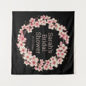 Trouwdouche gepersonaliseerd tapijt wandkleed (Voorkant (horizontaal))