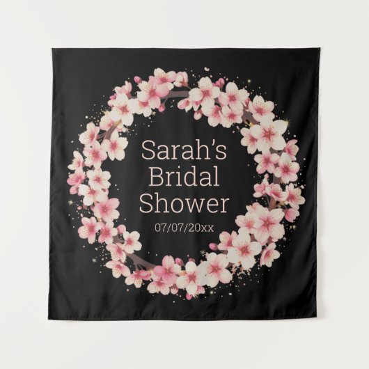 Trouwdouche gepersonaliseerd tapijt wandkleed (Voorkant)