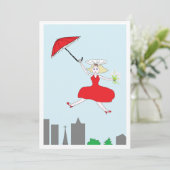 trouwdouche kaart (Staand voorkant)