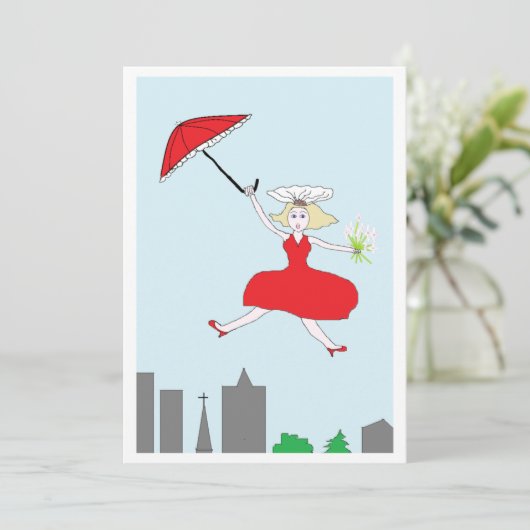 trouwdouche kaart (Staand voorkant)