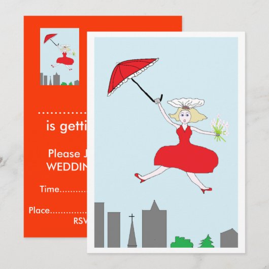 trouwdouche kaart (Voorkant / Achterkant)