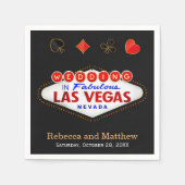Trouwdouche Las Vegas Wedding Party Servetten (Voorkant)