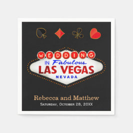 Trouwdouche Las Vegas Wedding Party Servetten