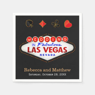 Trouwdouche Las Vegas Wedding Party Servetten