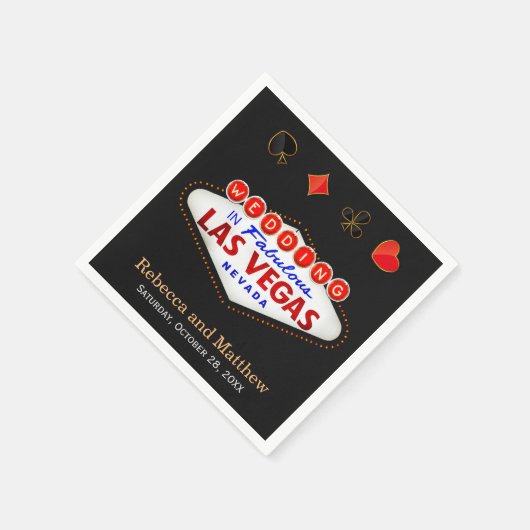 Trouwdouche Las Vegas Wedding Party Servetten (Hoek)