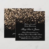 Trouwdouche voor koppel Gold Midnight Glam Kaart (Voorkant / Achterkant)