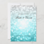 Trouwdouche Wensen Strand Ombre Glitter Lights Kaart (Achterkant)