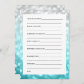 Trouwdouche Wensen Strand Ombre Glitter Lights Kaart (Voorkant / Achterkant)