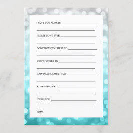 Trouwdouche Wensen Strand Ombre Glitter Lights Kaart