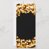 Trouwdouche wenst gouden sprankelende lichten kaart (Achterkant)