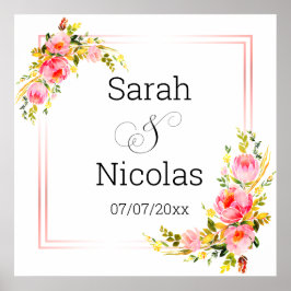 Trouwdouchewand poster gepersonaliseerd