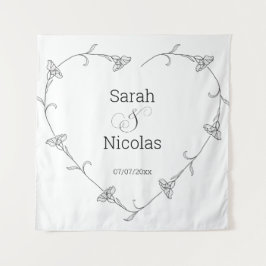 Trouwdouchewand poster gepersonaliseerd wandkleed