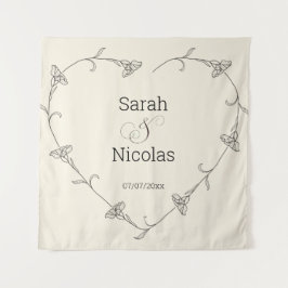 Trouwdouchewand poster gepersonaliseerd wandkleed