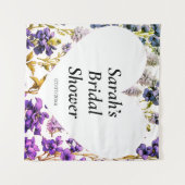 Trouwdouchewand poster gepersonaliseerd wandkleed (Voorkant (horizontaal))