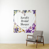 Trouwdouchewand poster gepersonaliseerd wandkleed (In situ)