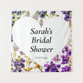 Trouwdouchewand poster gepersonaliseerd wandkleed