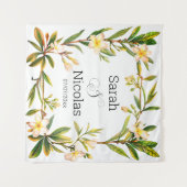 Trouwdouchewand poster gepersonaliseerd wandkleed (Voorkant (horizontaal))