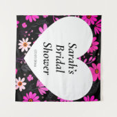 Trouwdouchewand poster gepersonaliseerd wandkleed (Voorkant (horizontaal))