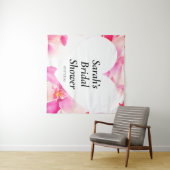 Trouwdouchewand poster gepersonaliseerd wandkleed (In Situ (horizontaal))