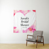 Trouwdouchewand poster gepersonaliseerd wandkleed (In situ)