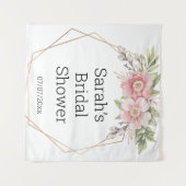 Trouwdouchewand poster gepersonaliseerd wandkleed (Voorkant (horizontaal))