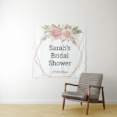 Trouwdouchewand poster gepersonaliseerd wandkleed (In situ)