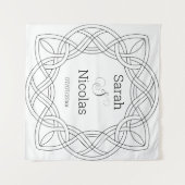 Trouwdouchewand poster gepersonaliseerd wandkleed (Voorkant (horizontaal))