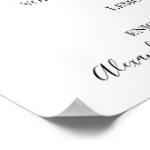 Trouwdranken Menu Bord met Bloem Orchidee Poster (Hoek)