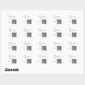 Trouwdranksticker met QR-code van bruids favoriete Vierkante Sticker (Vel)