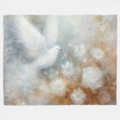 Trouwduif Bloemen Fleece Dekbed (Voorkant (Horizontaal))