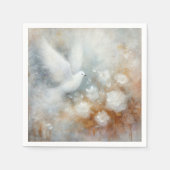 Trouwduif Bloemen Papier servetten (Voorkant)