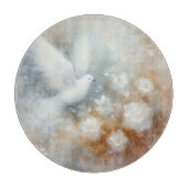 Trouwduif Bloemen Snijplank (Voorkant)