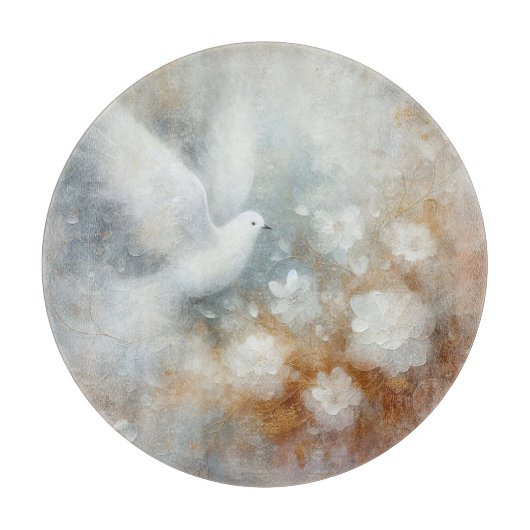 Trouwduif Bloemensnijplank Snijplank (Voorkant)