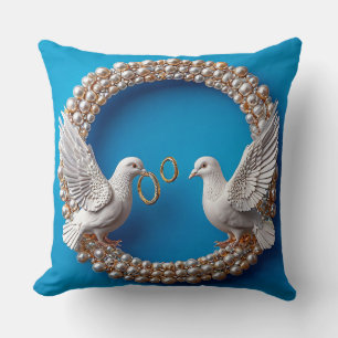 Trouwduiven Kunst Elegante Luxe Trouwstijl Kussen