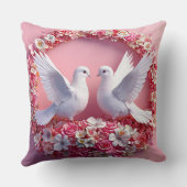 Trouwduiven Kunst Kussen (Achterkant)
