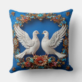 Trouwduiven Kunst Kussen (Achterkant)