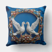 Trouwduiven Kunst Kussen (Achterkant)