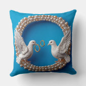 Trouwduiven Kunst Kussen (Achterkant)