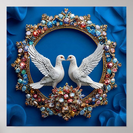 Trouwduiven Kunst Poster (Voorkant)