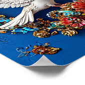 Trouwduiven Kunst Poster (Hoek)