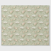 Trouwduiven met Rozen en Lint Cadeaupapier (Vlak)