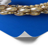 Trouwduiven Romantiek Elegant Vrede Kunst 💍🕊️✨ Poster (Hoek)